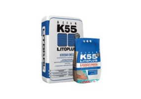 Клей для стеклянной мозаики и плитки LITOPLUS K55 25 кг.