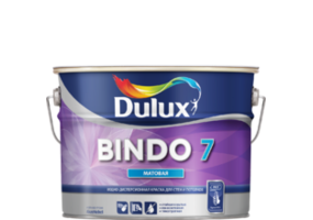Краска Bindo7/Dulux белая 10л матовая моющаяся краска для стен и потолков
