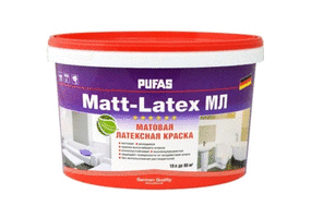 ПУФАС MATT-LATEX Краска моющаяся латексная матовая мороз. (10л=15,2кг)